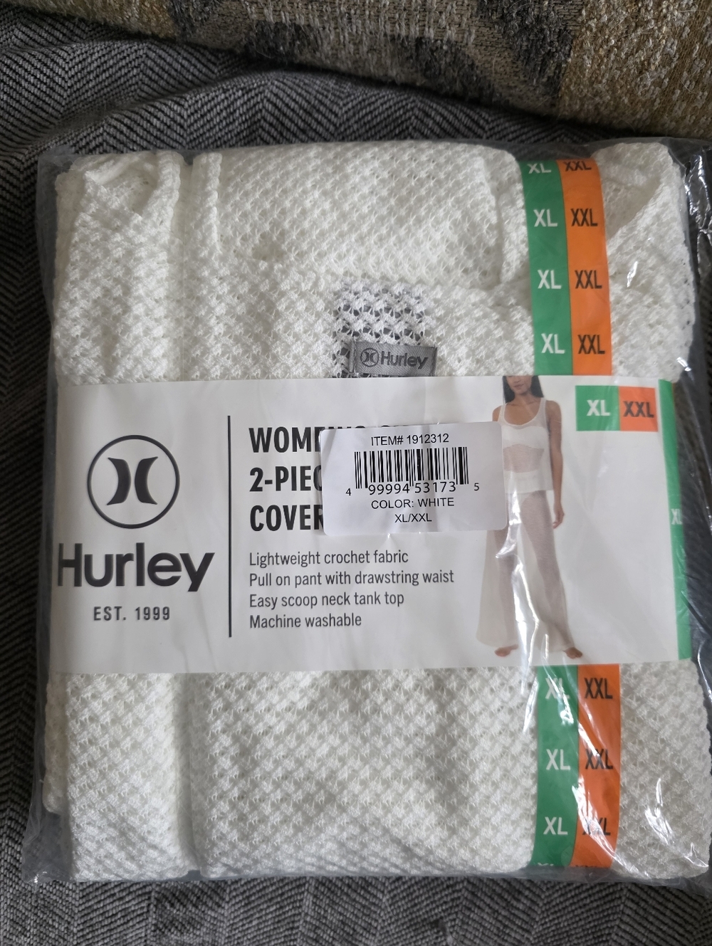Hurley two-piece swim cover-up set XL/XXL New - Picture 3 of 4